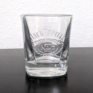 Jack Daniels No 7 Embossed Lowball Whiskey Glass